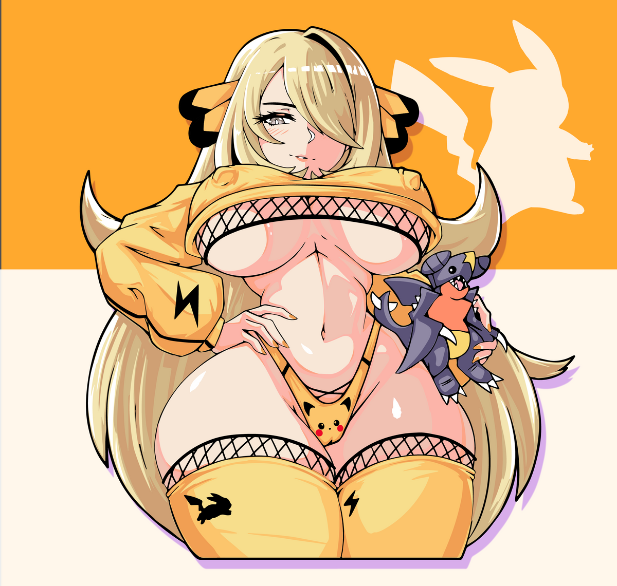 Nintend-Hoes - Cynthia - Pikachu Wave -