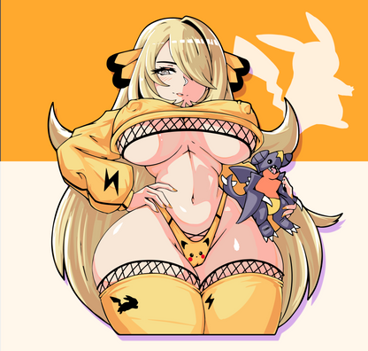 Nintend-Hoes - Cynthia - Pikachu Wave -